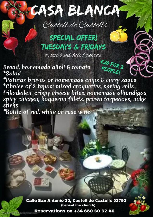 Casa Blanca Bed & Breakfast Castell De Castells Dış mekan fotoğraf